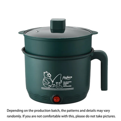 Mini Electric Cooker Non-Stick 1-2 Person Single/Dual Hot Pot Steamer Multifunctional Home Kitchen Appliance
