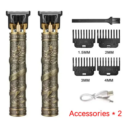 Vintage Hair Clipper USB Charging Hair Cutting Machine Electric Hair Trimmer Portable Shaver Professional Barber Boyfriend Gift