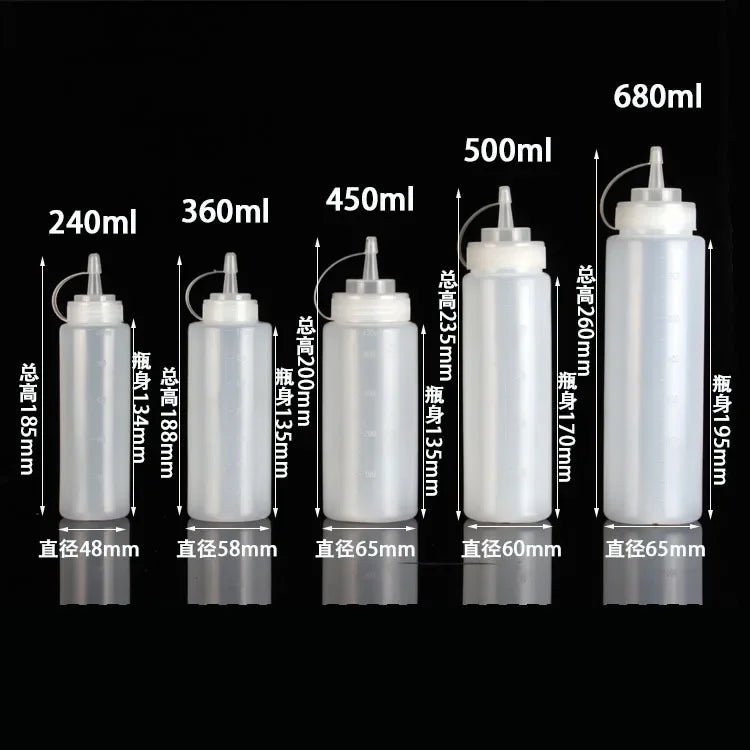 Sharp-nosed Squeeze Sauce Bottle Tomato Sauce Bottle Salad Dressing Squeeze Bottle Squeeze Bottles Kitchen Utensils Bottles