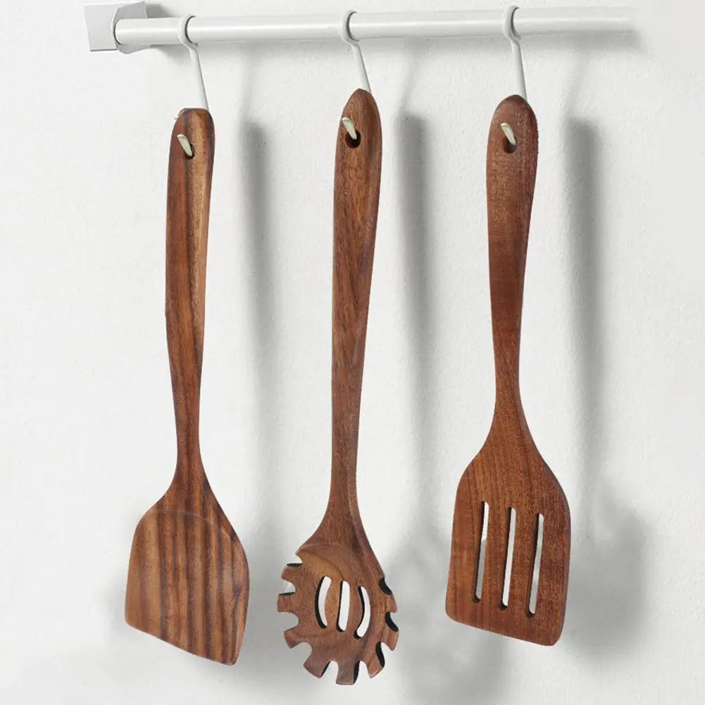 Walnut Wood Tableware Spoon Rice Colander Soup Skimmer Cooking Soup Spoons Scoop Kitchen Wooden Cooking Utensils
