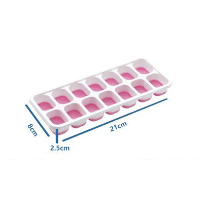 14 Grid Silicone Ice Cube Tray with Non-Spill Lid Stackable Ice Cube Mold Ice Cube Maker Square Ice Cube Tray Ice Blocks Maker