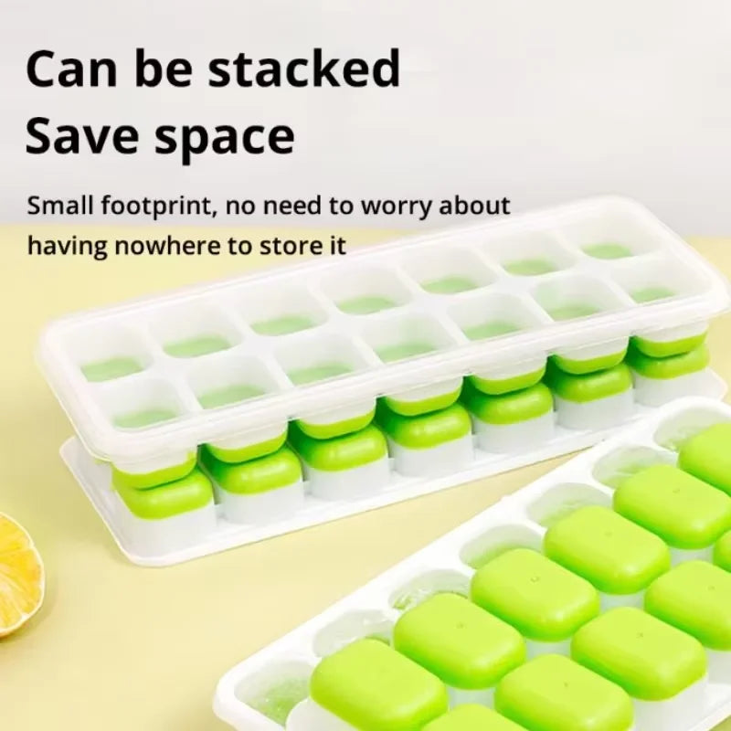 14 Grid Ice Cube Tray Silicone Mold Square Ice Cube Tray Mold Ice Cube Maker Non-toxic Durable Kitchen Tool Bar Pub Ice Maker