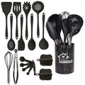 White 10/18Pcs Food Grade Silicone Kitchen Cookware Utensils Turner Spatula Measuring Spoon Cooking Tool Kitchenware Set