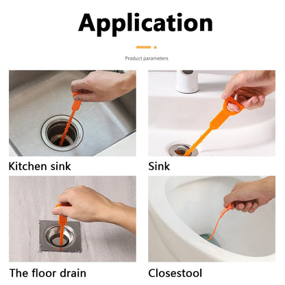 Drain Clog Remover Pipe Cleaner Drain Cleaner Dehairer Hair Drain Unclogger Pipe Cleaning Tool For Bathroom Sinks Shower Bathtub
