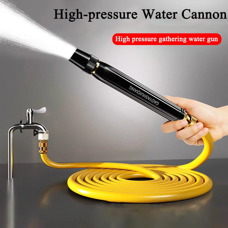 High-pressure Water Gun Black Pagoda Alloy Nozzle Plastic Body Direct Spray Car Wash Garden Cleaning Portable Durable Heavy-duty