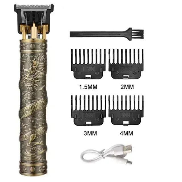 Vintage Hair Clipper USB Charging Hair Cutting Machine Electric Hair Trimmer Portable Shaver Professional Barber Boyfriend Gift