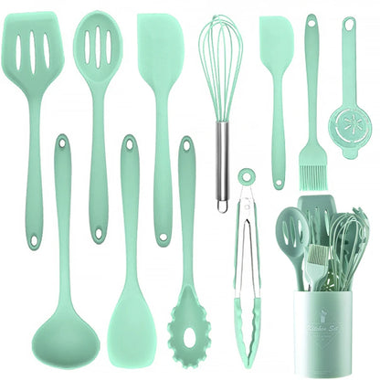 12Pcs Silicone Cooking Utensils Non-Stick Cooking Tools Universal Heat Kitchenware Resistant Kitchen Kitchen Accessories Tools