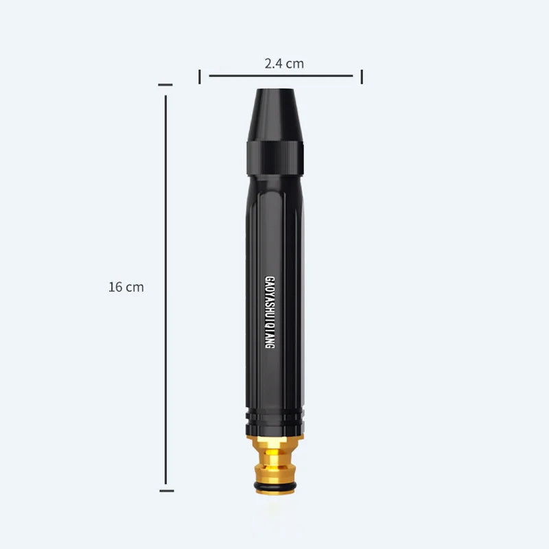 High-pressure Water Gun Black Pagoda Alloy Nozzle Plastic Body Direct Spray Car Wash Garden Cleaning Portable Durable Heavy-duty