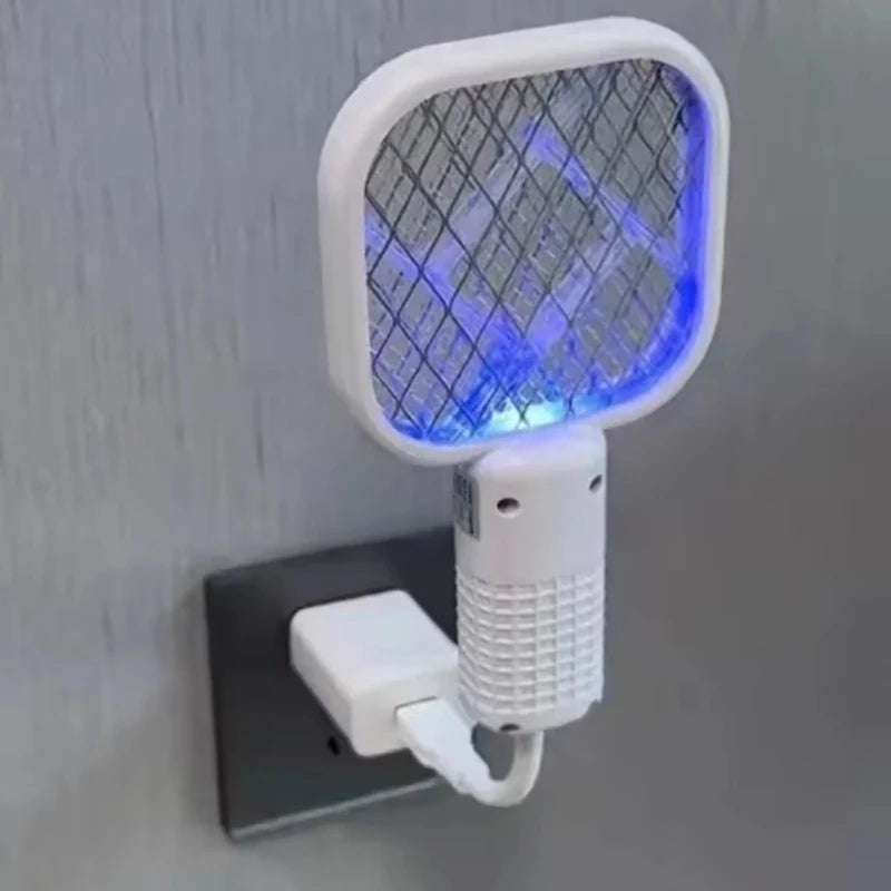 Electric Mosquito Swatter UV Light Bug Zapper Rechargeable Fly Killer Insect Racket Portable Outdoor Pest Control For Camping