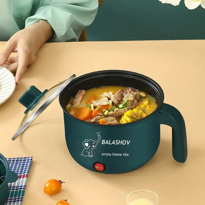 Mini Electric Cooker Non-Stick 1-2 Person Single/Dual Hot Pot Steamer Multifunctional Home Kitchen Appliance