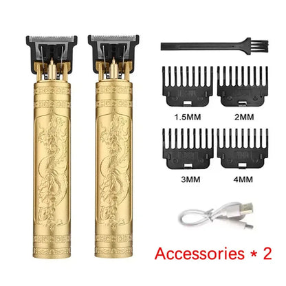 Vintage Hair Clipper USB Charging Hair Cutting Machine Electric Hair Trimmer Portable Shaver Professional Barber Boyfriend Gift