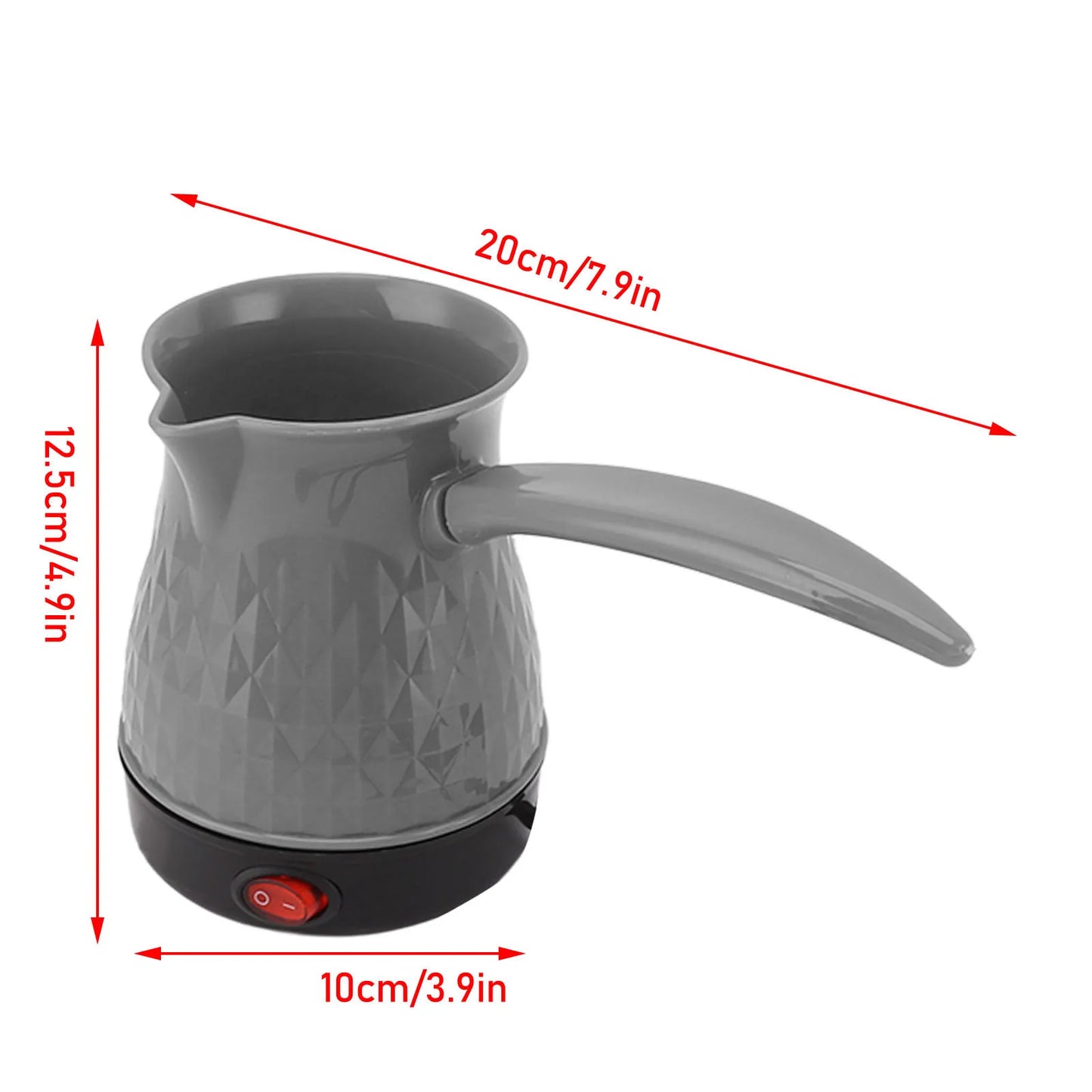 500ML Electric Coffee Pot Fast Heating Dual Protection Portable Coffee Pot with Detachable Handle 600W