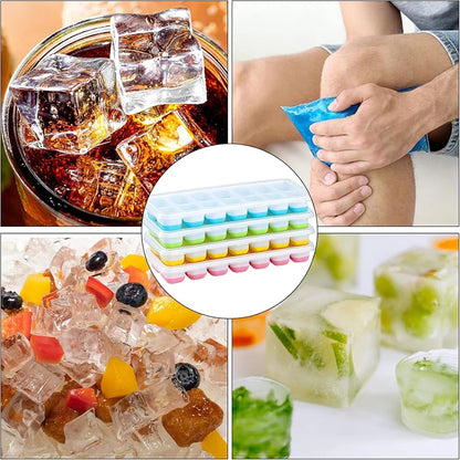 14 Grid Silicone Ice Cube Tray with Non-Spill Lid Stackable Ice Cube Mold Ice Cube Maker Square Ice Cube Tray Ice Blocks Maker