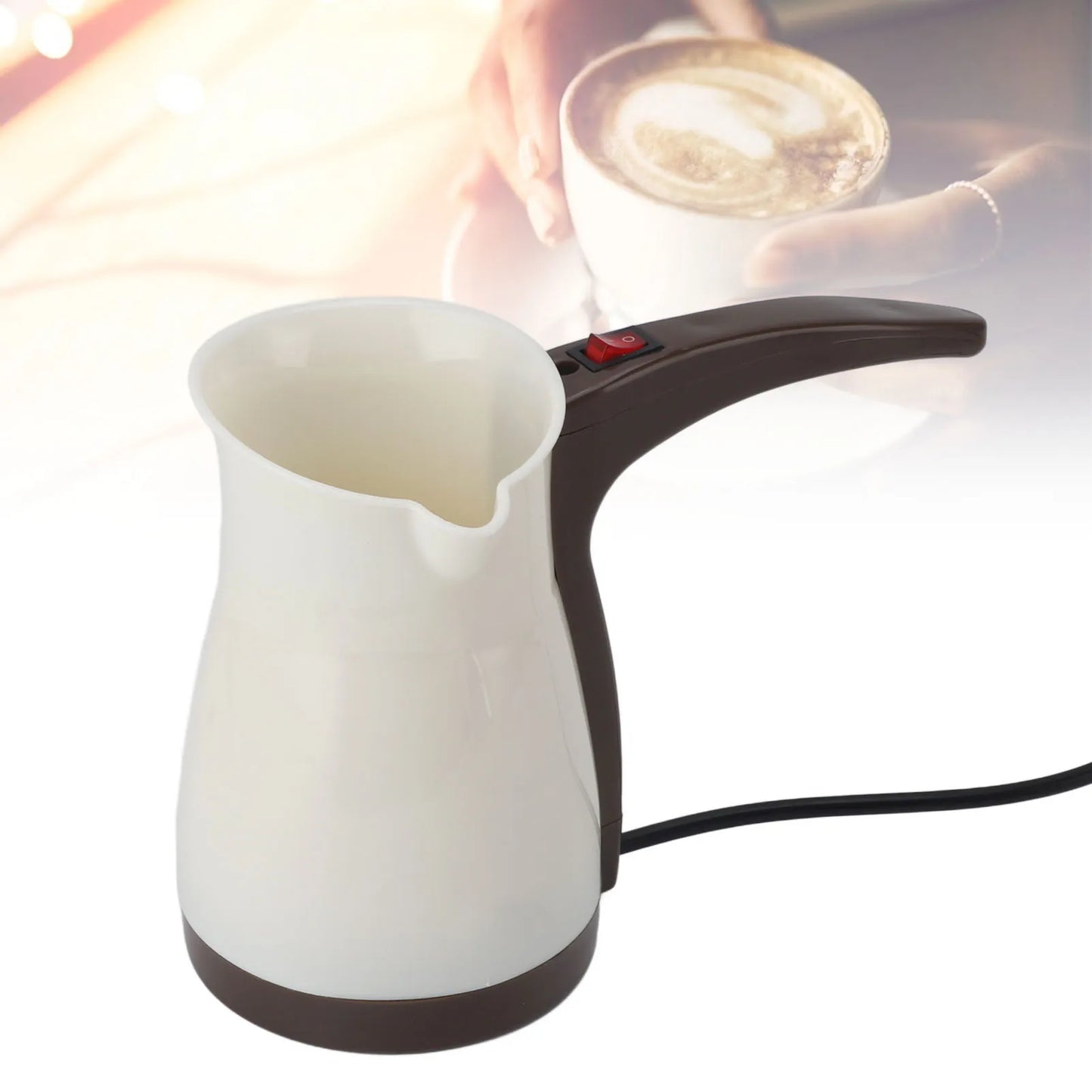 500ml Electric Coffee Pot with Handle Stainless Steel Electric Coffee Making Hot Tea Kettle