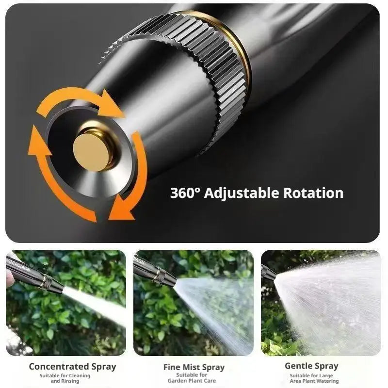 High Pressure Washing Water Gun Diamond Water Watering Pipe Car Wash Gun Adjustable Nipple Type Home Garden Shower Tools