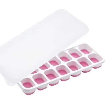 14 Grid Ice Cube Tray Silicone Mold Square Ice Cube Tray Mold Ice Cube Maker Non-toxic Durable Kitchen Tool Bar Pub Ice Maker