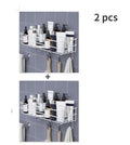 Japanese-style wrought iron bathroom shelf wall-mounted shower gel storage rack toilet free punch toiletry stand