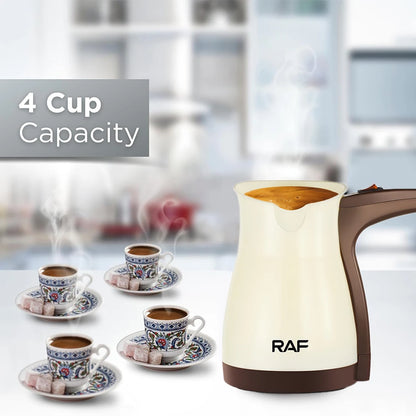 Turkey Coffee Maker 1000W Rapid Heating Electric Coffee Pot Italian Mocha Pot Greek Turkish Coffee Machine for Home Travel
