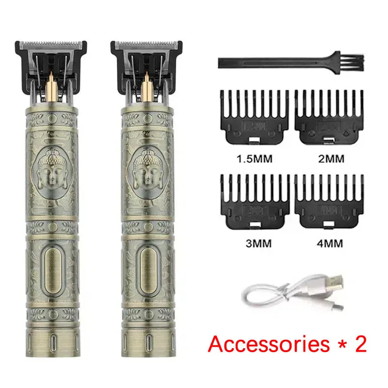 Vintage Hair Clipper USB Charging Hair Cutting Machine Electric Hair Trimmer Portable Shaver Professional Barber Boyfriend Gift