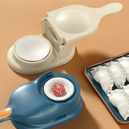 2 in1 Dumpling Maker DIY Kit Wrapper Presser Dough Pressing Ideal for Home Cooking Dough Skin Molder Machine Kitchen Gadgets