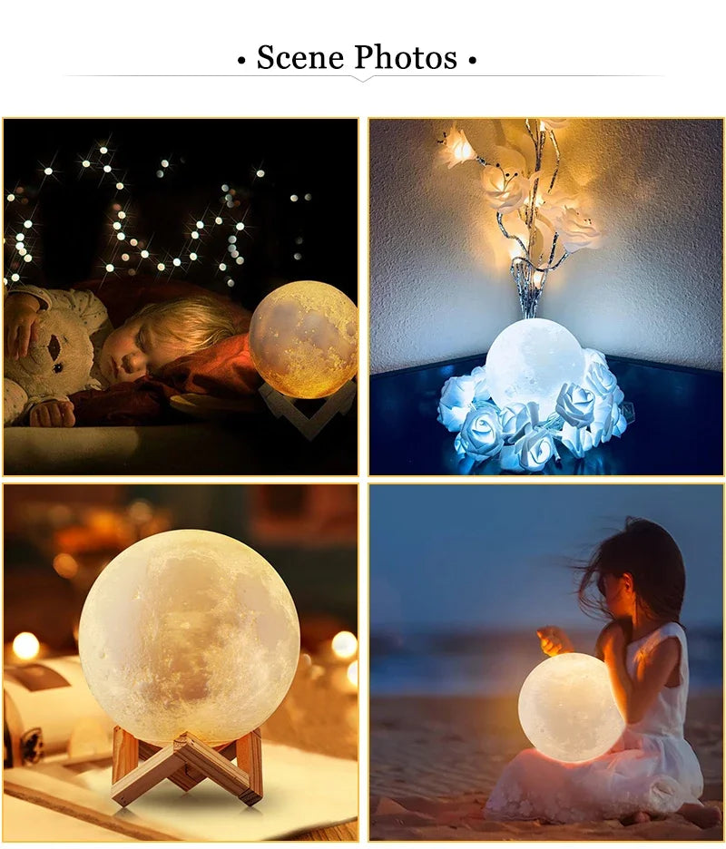 Best-Selling Creative Features Assembled Moonlight Lamp Toy Family Living Room Bedroom Bedside Ornaments 8 Cm Children's Gift