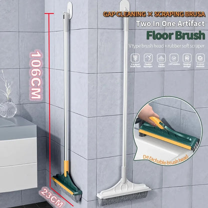 3 In 1 Cleaning Brush Cleaner Brush For Cleaning Bathroom Brush With Long Handle Rotating Floor Brush Crevice Brush