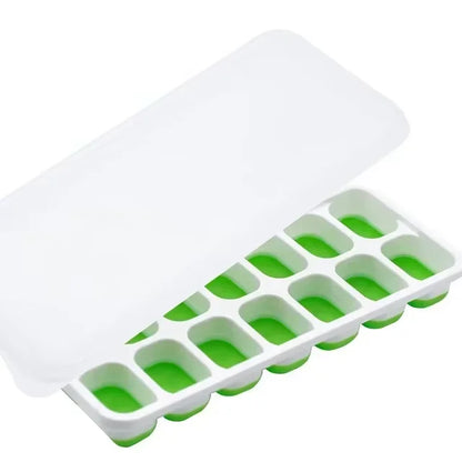 14 Grid Ice Cube Tray Silicone Mold Square Ice Cube Tray Mold Ice Cube Maker Non-toxic Durable Kitchen Tool Bar Pub Ice Maker