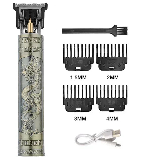 Vintage Hair Clipper USB Charging Hair Cutting Machine Electric Hair Trimmer Portable Shaver Professional Barber Boyfriend Gift