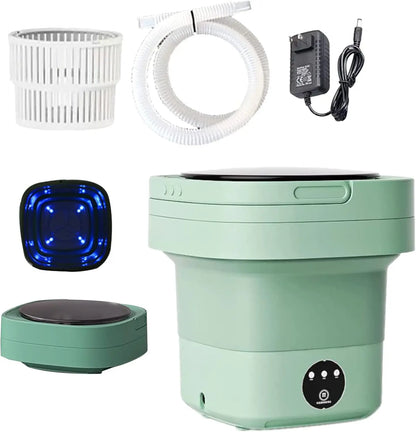 Portable Washing Machine with 3 Intelligent Cleaning Modes, 8L Mini Washer with Foldable Design, Mini Folding Washing for Travel