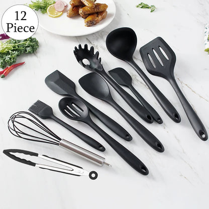 12Pcs Silicone Cooking Utensils Non-Stick Cooking Tools Universal Heat Kitchenware Resistant Kitchen Kitchen Accessories Tools