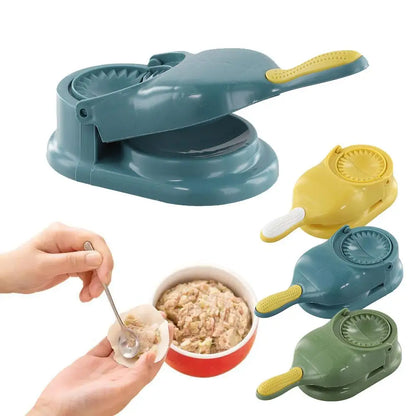 2 In1 Dumpling Maker DIY Kit Wrapper Presser Manual Labor-Saving Ravioli Empanadas Dough Skin Molder Machine Dumpling Maker