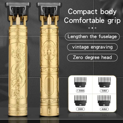 Vintage Hair Clipper USB Charging Hair Cutting Machine Electric Hair Trimmer Portable Shaver Professional Barber Boyfriend Gift