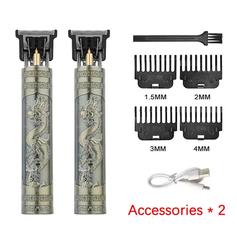 Vintage Hair Clipper USB Charging Hair Cutting Machine Electric Hair Trimmer Portable Shaver Professional Barber Boyfriend Gift