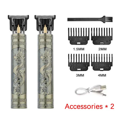 Vintage Hair Clipper USB Charging Hair Cutting Machine Electric Hair Trimmer Portable Shaver Professional Barber Boyfriend Gift