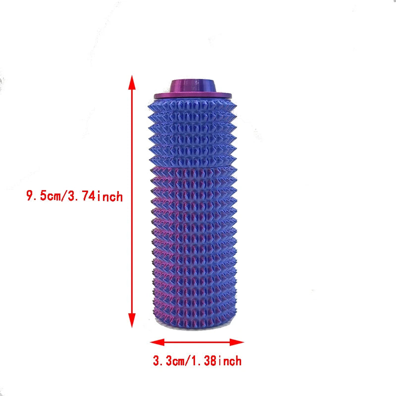 Sensory Roller Fidget Toy Clicker Tactile Spikes for Anxiety Stress Relief Pain Stimming Autism Over Stimulation with Lanyard